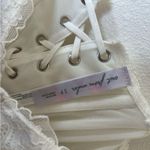 Urban Outfitters NWT Out from Under 90s Cherry Corset Top - White Lace w/ Roses Photo 5