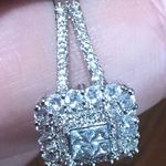 925 Stamped Silver Plated Zircon Ring Bridal Wedding Ring Anniversary Size 9 White Photo 1