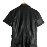 MINKPINK Liaison Black Faux Leather Utility Short Sleeve Jumpsuit Size XS Photo 11