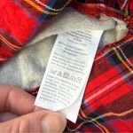 J.Crew Gray Long sleeve shirt with Red Tartan Plaid collar and hem, size small Photo 3