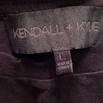 Kendall + Kylie NEW Cotton Long Sleeve Top with Laser Cut Holes in Black Photo 3