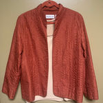 Alfred Dunner  Size 10 Burnt Orange Open Quilted Cardigan Photo 0