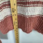 American Eagle  Sweater XS Pink White Striped Knit Slouchy Preppy‎ 90s Boho Retro Photo 5