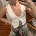 Young Fabulous and Broke YFB white denim vest top  Photo 0