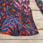 Mara Hoffman  Herbarium Swing Dress Persimmon Abstract Print Long Sleeve Medium Photo 3