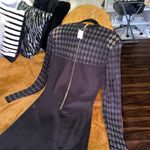 Balmain Black Mesh Harlequin Long Sleeve Mini Dress Photo 9