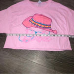 Fruit of the Loom Barbie Pink Cowgirl Crop Top Size Medium Photo 1