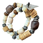 Chico's Earthy Tones Beaded Bracelet Set Photo 0
