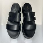 Cole Haan  2 ZEROGRAND Slot Sandal Black Platform Leather Womens US 10B Photo 2
