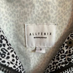 All Fenix Anthropologie Small Jacket White Leopard Print Zip & Snap Closure Black Photo 4