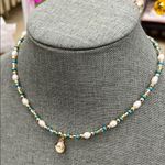 Handmade Freshwater Pearl and Turquoise Seed Bead Necklace ✨ Photo 4