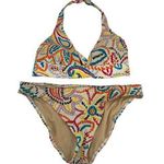 Victoria's Secret Victoria’s Secret Bikini Set Top Triangle Paisley Soft Padded colorful medium Photo 0
