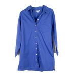 Madewell NWT  Mini Shirtdress in Regenerative Chino Long Sleeve Blue Size Small S Photo 1