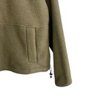 The North Face  Sherpa Fleece Pullover Half Zip Sweater Womens Large Olive Green Photo 2
