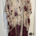 Jolt  Floral Kimono Twin Printed
Pieced Crochet Size Small Photo 0
