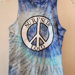 Tye dye surfside blue tank top size womens small Photo 0