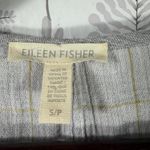 Eileen Fisher  Linen Blend Open Front Jacket Cardigan Gray Check S/P Neutral Photo 1