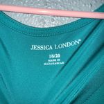 Jessica London  Teal V-Neck Shirt Photo 1