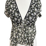 Full Tilt L Tie Floral Top Fairy Whimsygoth Summer Sheer Mesh Festival Party Photo 0