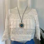 Billabong white crop top size large Photo 2