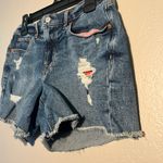 Gap Blue Jean Shorts Distressed Raw Hem Ripped SZ 28 Y2K Straight Leg Denim 5” Photo 6