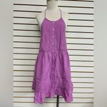 Free People  Desert Days Mini Pleated Dress Dramatic Orchid Cotton Large NWT Photo 5