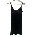 Cynthia Rowley NWT  New York Sleepwear XS black lace chemise night gown Photo 4