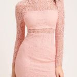 Lulus Appetite For Seduction Lace Dress Blush Pink Photo 0