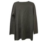 Calvin Klein Long Line Zip Sweater Faux Leather Accents Photo 1