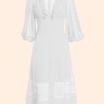 Reformation Bayley Dress (Ivory) Photo 1