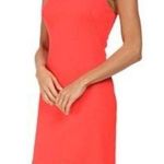 Amanda Uprichard Portia Hot Coral Halter Sheath Dress Size Large Photo 1