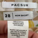 PacSun Womens Shorts Mom Fit Beige Tan Checkered Cuffed Hem Size 28 Photo 11