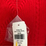 LL Bean Cableknit Cardigan Button Down Sweater Red Size XS Photo 5