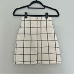 H&M Cream Plaid Pencil Skirt Photo 2