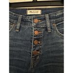 Madewell NWOT 9" High Rise Skinny Jeans Stretch Blue Denim Raw Edge Hem Size 27 Photo 1