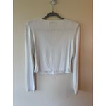 Princess Polly Karan Long Sleeve Crop Top Pinched V-Neck White Women's Size 8 Photo 3