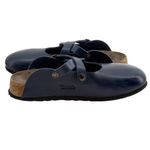 Birkenstock  Dorian Mary Jane Shoes Blue Sz 9 Leather Buckle Cross Strap Slip On Photo 4