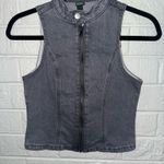 Wild Fable NWT  women’s zip up denim moto vest gray wash sz XXS ✨ Photo 1