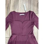 Susana Monaco NWT  Sweetheart Long Sleeve Jumpsuit Malbec Sz Small $258 Photo 4