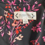 Nanette Lepore Black Floral Chiffon Maxi Shirt Dress Sz 4 Small 0380 Photo 10