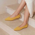 Vivaia Pointed Toe Ballet Flats Ginger Yellow Size 8 Photo 8