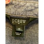 J.Crew Shirt Dress Womens XS Chambray Denim Roll Tab Sleeve Button Casual pockets Photo 2