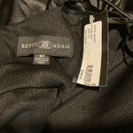 Betsy and Adam Satin Sleeveless Thigh Slit Column Evening Gown Black Size 12 Dress Photo 9