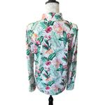 Ibkul Womens Long Sleeve Golf Top Shirt Tennis Flamingo Print UPF 50+ Large White Photo 1