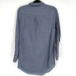 J. Crew Chambray blue Solid Office Oxford button down shirt size XS career Tunic Photo 1