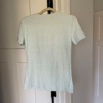 J. McLaughlin  Short Sleeve Catalina Crewneck Top textured blue Photo 3