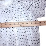 Luisa Ricci Silk Sheer Polka Dot Flutter Sleeve Off Shoulder Lined Medium White Photo 8