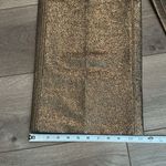 Madewell  High Rise Slim Emmett Wide-Leg‎ Crop Pants Bronze Metallic Size 25 Photo 7