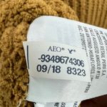 American Eagle  MEDIUM Womens Yellow Knit Soft Long Sleeve V Neck Crop Sweater Photo 8