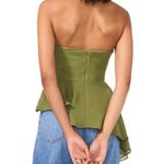 Parker ‎ Delilah Strapless Asymmetrical Top Calliste Green 14 Photo 1